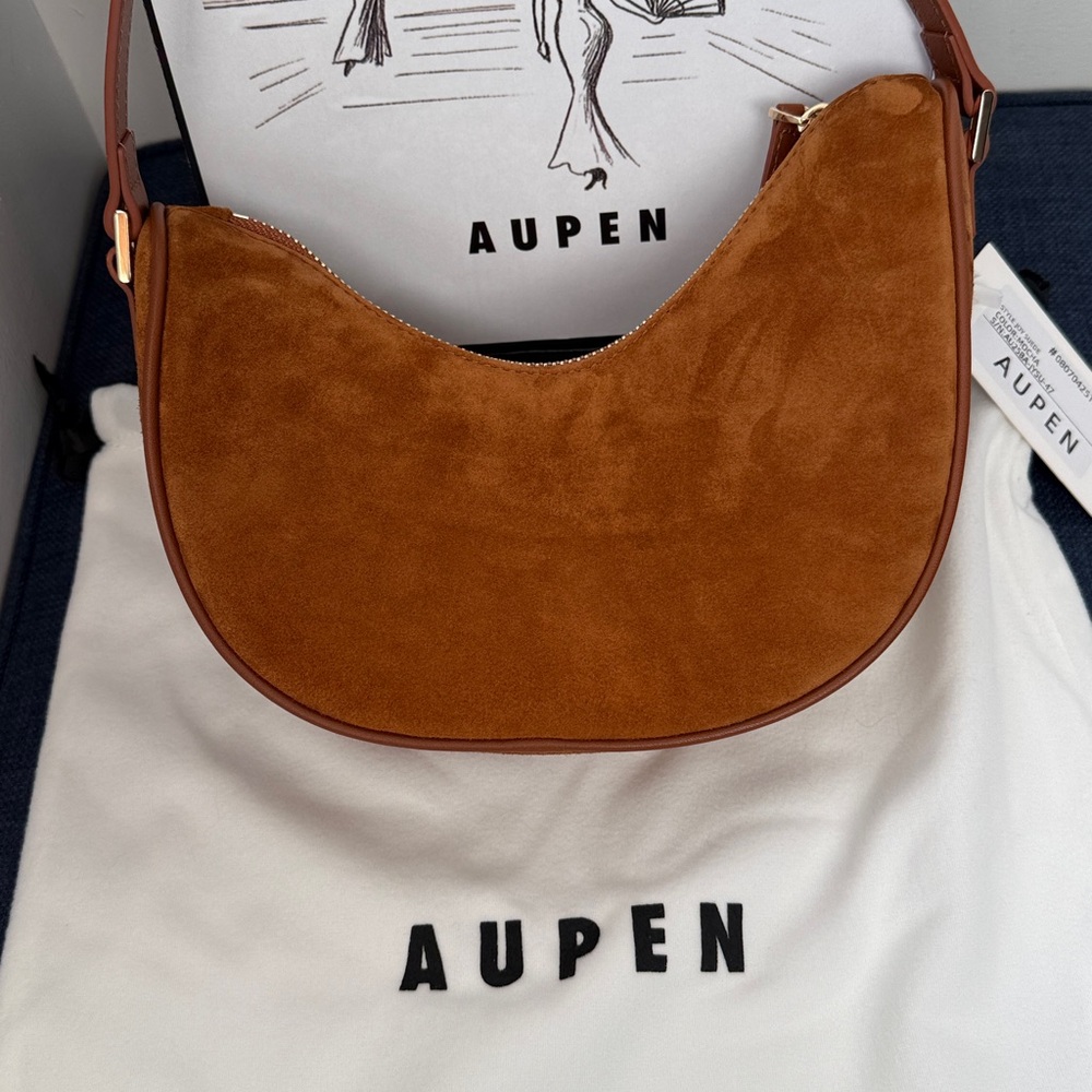 NEW Aupen Joy Surprise Bag in Mocha Suede - Picture 9 of 9